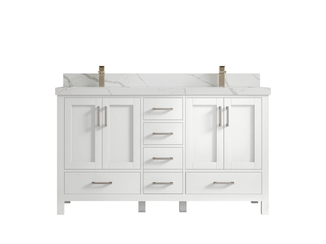 Malibu 60 in. W x 22 in. D Double Sink Bathroom Vanity