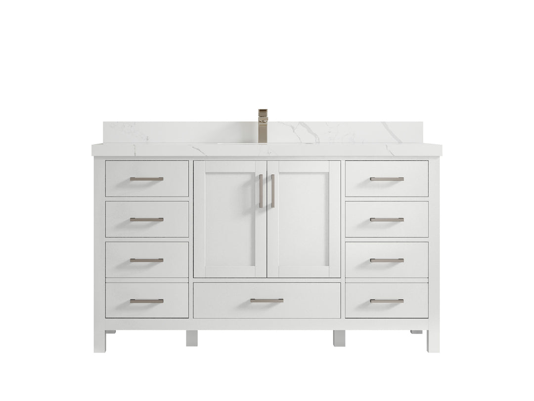 Malibu 60 in. W x 22 in. D Single Sink Bathroom Vanity