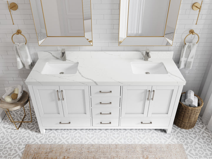 Malibu 72 in. W x 22 in. D Double Sink Bathroom Vanity - photo 16