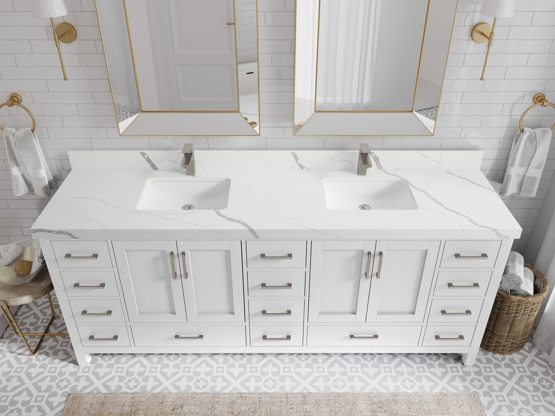 Malibu 84 in. W x 22 in. D Double Sink Bathroom Vanity