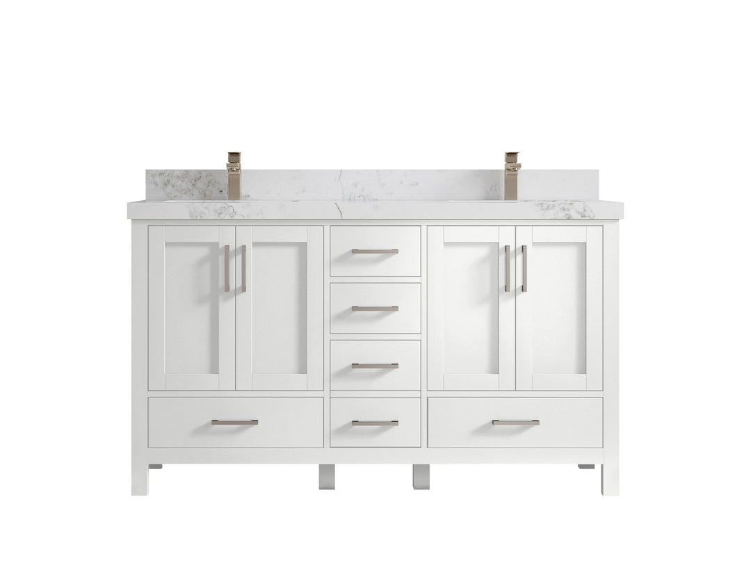Malibu 60 in. W x 22 in. D Double Sink Bathroom Vanity