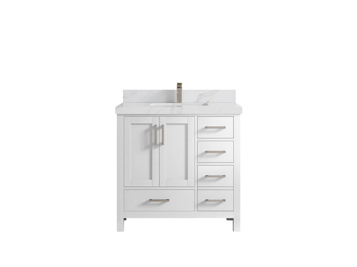 Malibu 36 in. W x 22 in. D Bathroom Vanity Center Sink - photo 21