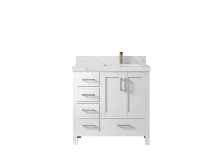 Malibu 36 in. W x 22 in. D Right Offset Sink Bathroom Vanity - photo 17