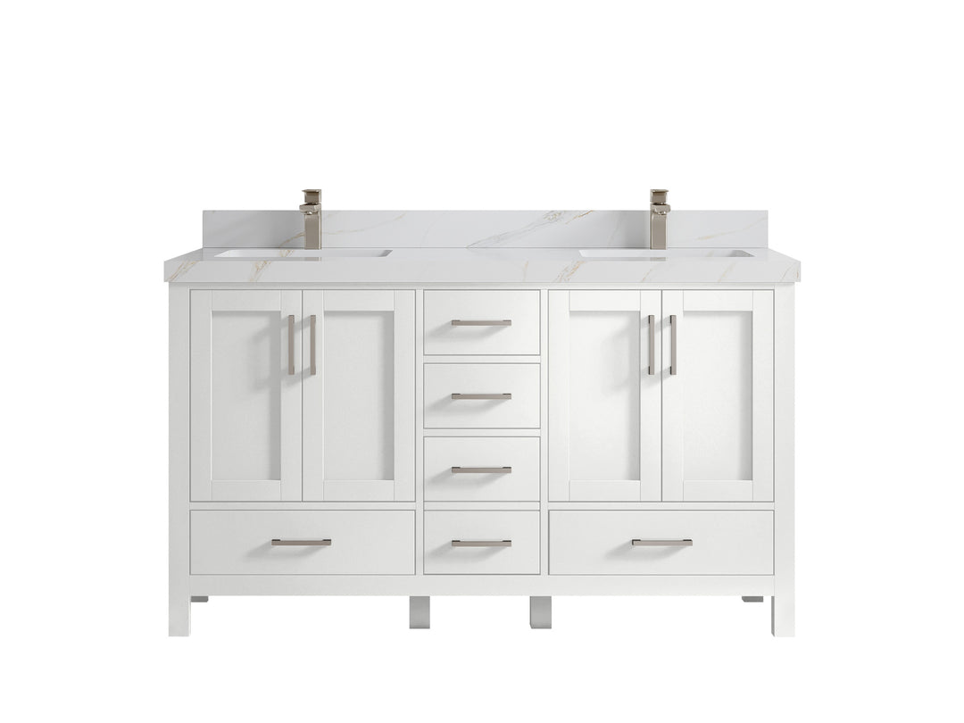 Malibu 60 in. W x 22 in. D Double Sink Bathroom Vanity