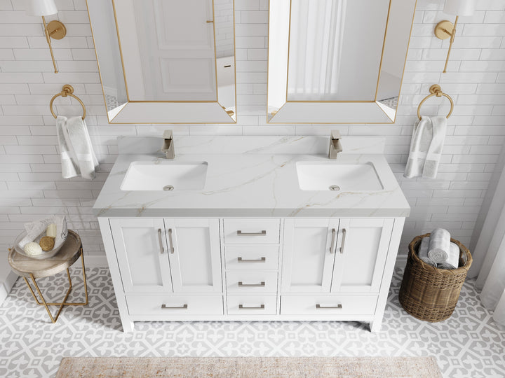 Malibu 60 in. W x 22 in. D Double Sink Bathroom Vanity - photo 20