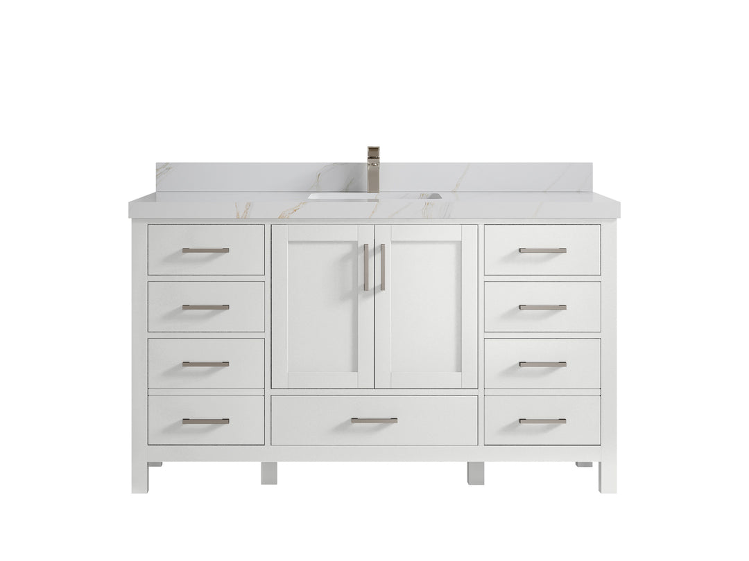Malibu 60 in. W x 22 in. D Single Sink Bathroom Vanity
