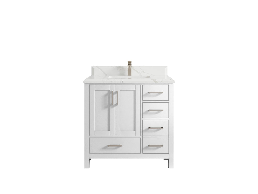 Malibu 36 in. W x 22 in. D Bathroom Vanity Center Sink