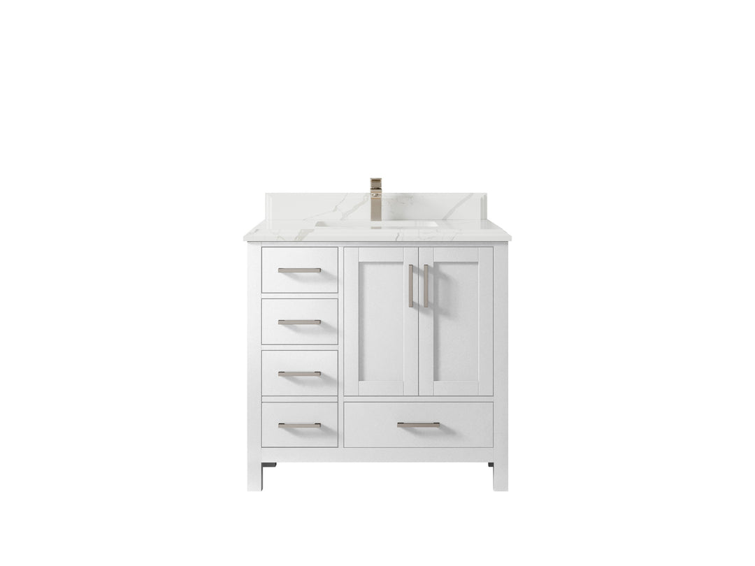 Malibu 36 in. W x 22 in. D Bathroom Vanity Center Sink 2