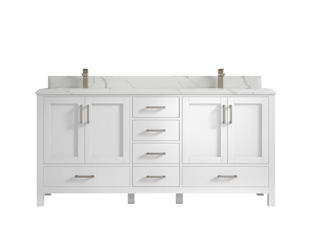 Malibu 72 in. W x 22 in. D Double Sink Bathroom Vanity