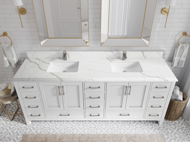 Malibu 84 in. W x 22 in. D Double Sink Bathroom Vanity - photo 24