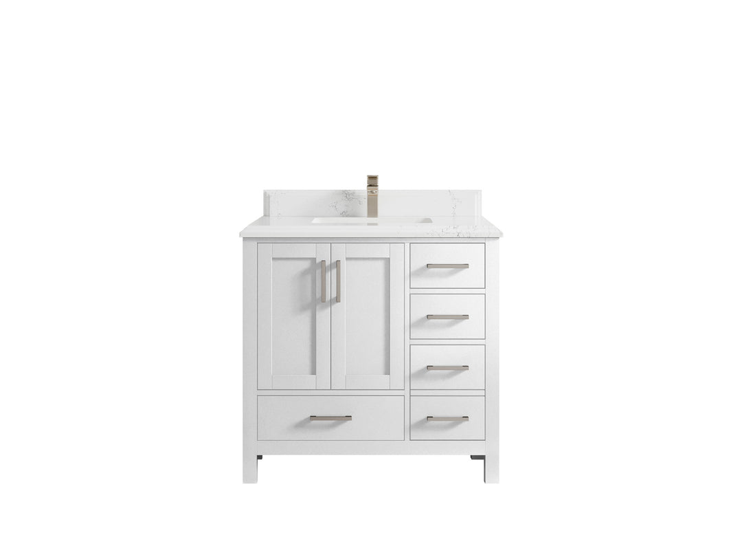 Malibu 36 in. W x 22 in. D Bathroom Vanity Center Sink