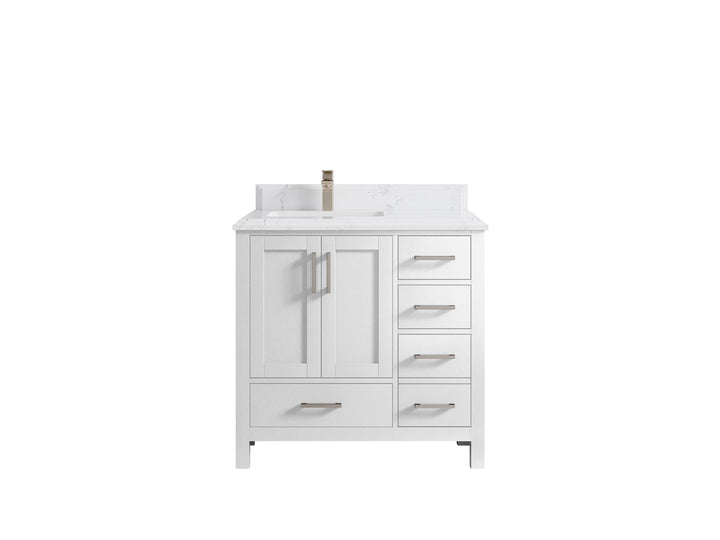 Malibu 36 in. W x 22 in. D Left Offset Sink Bathroom Vanity - photo 27