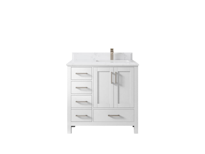 Malibu 36 in. W x 22 in. D Right Offset Sink Bathroom Vanity - photo 33