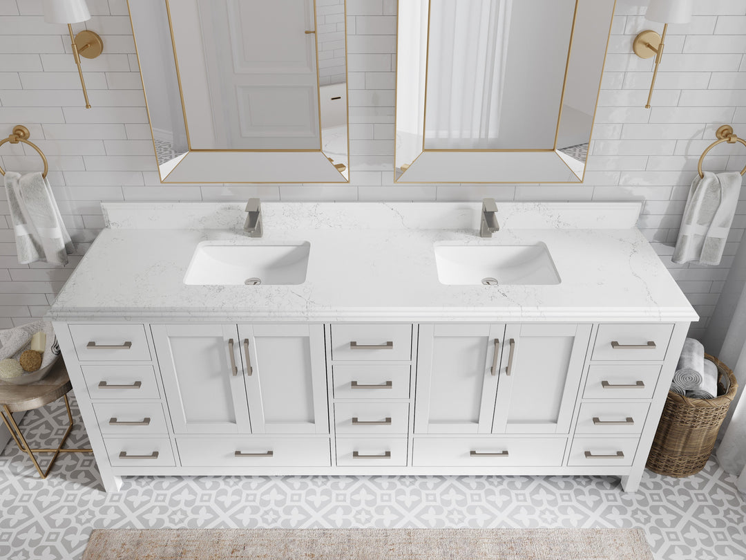 Malibu 84 in. W x 22 in. D Double Sink Bathroom Vanity