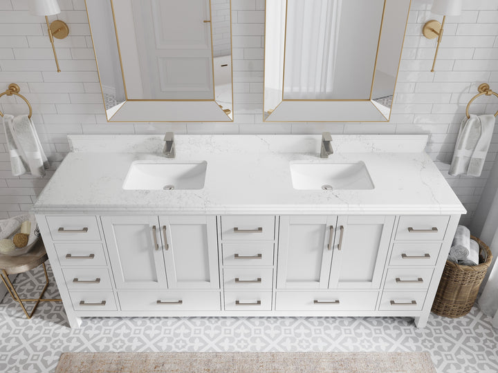Malibu 84 in. W x 22 in. D Double Sink Bathroom Vanity - photo 26