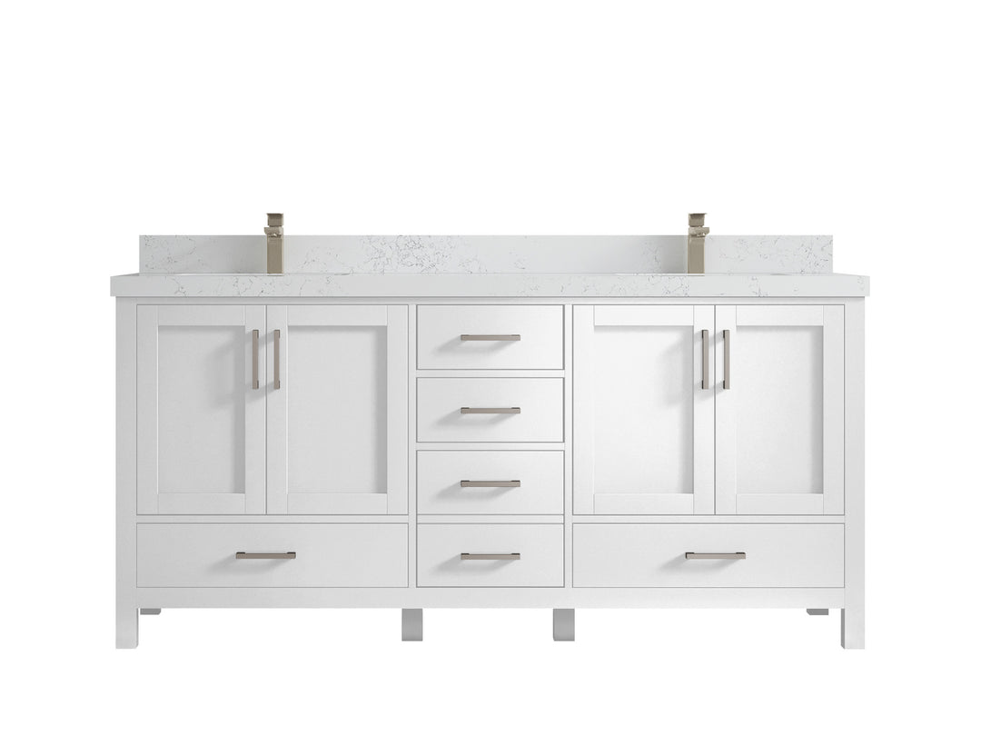 Malibu 72 in. W x 22 in. D Double Sink Bathroom Vanity