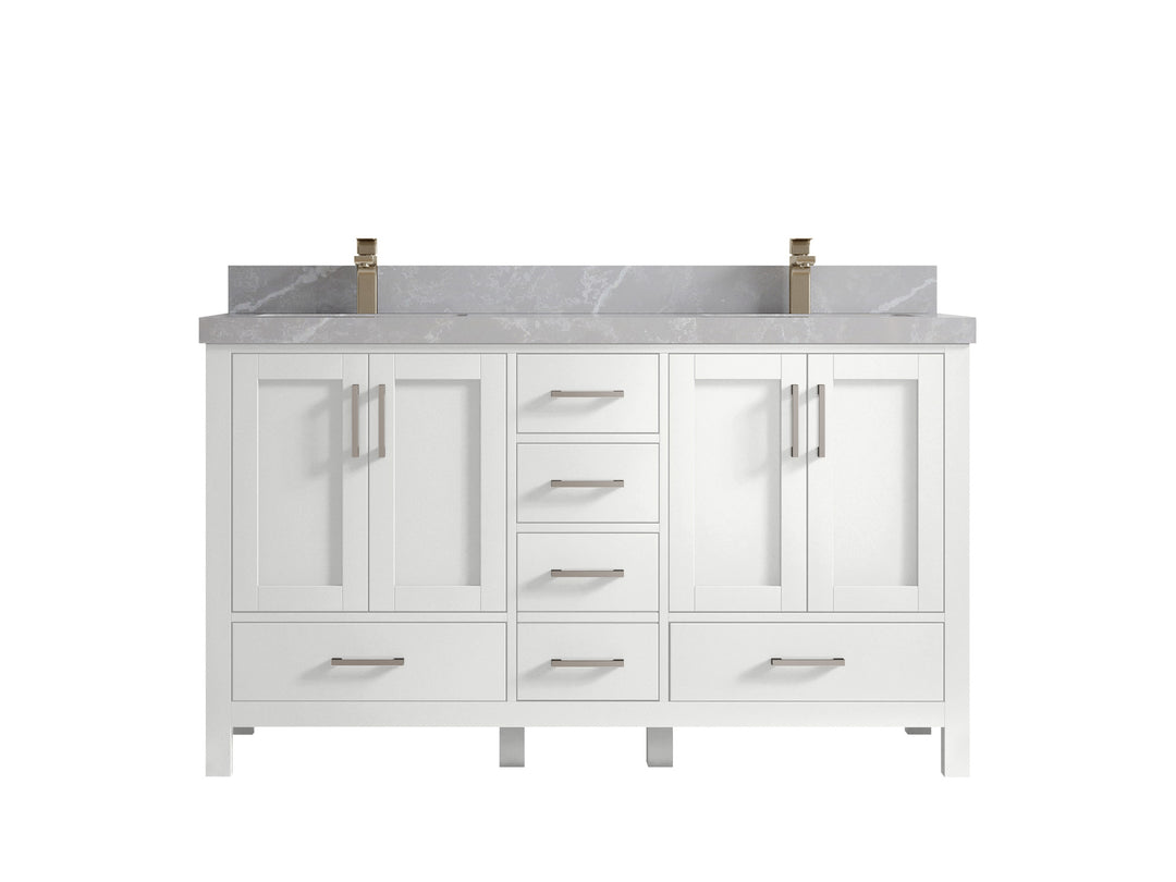 Malibu 60 in. W x 22 in. D Double Sink Bathroom Vanity