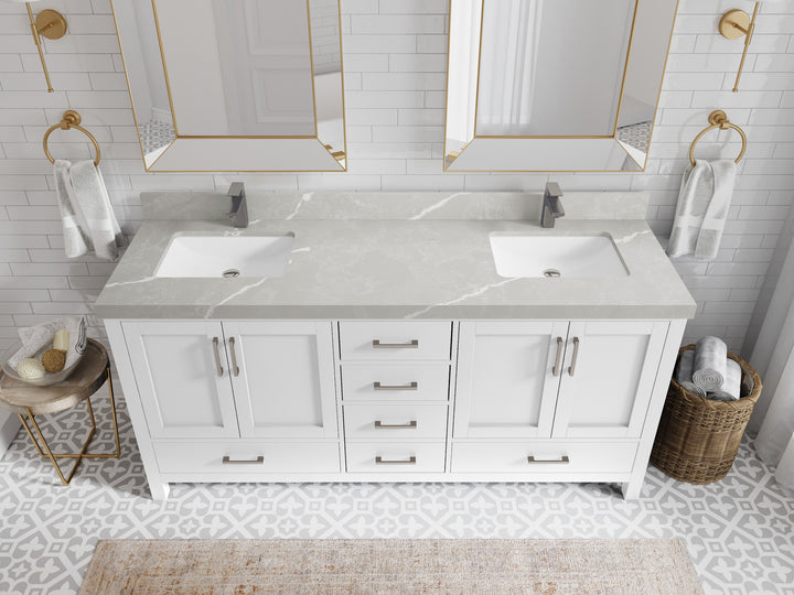 Malibu 72 in. W x 22 in. D Double Sink Bathroom Vanity - photo 32