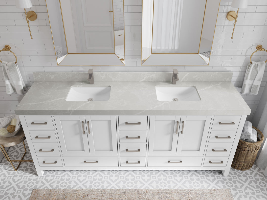 Malibu 84 in. W x 22 in. D Double Sink Bathroom Vanity