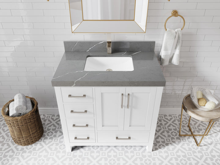 Malibu 36 in. W x 22 in. D Bathroom Vanity Center Sink 2 - photo 34