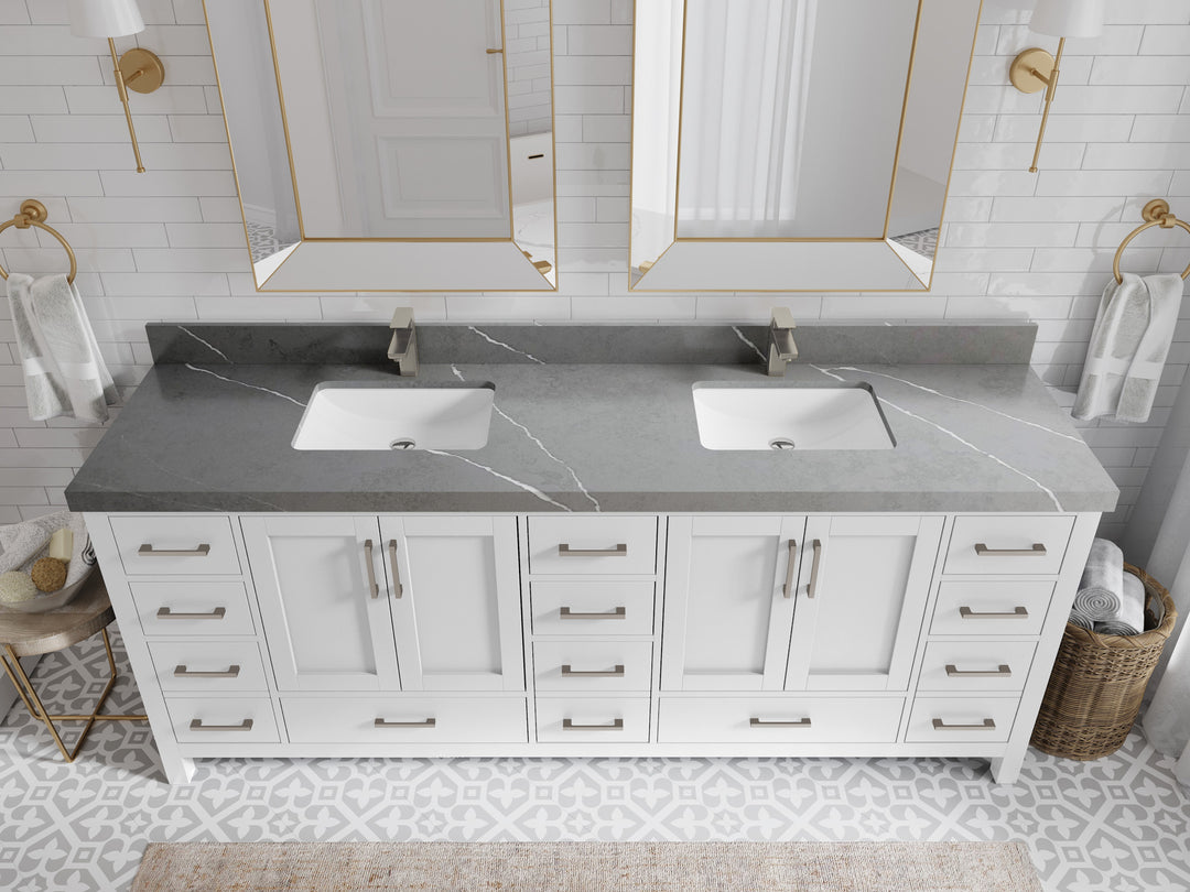 Malibu 84 in. W x 22 in. D Double Sink Bathroom Vanity