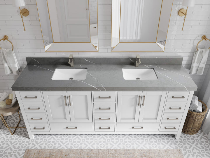 Malibu 84 in. W x 22 in. D Double Sink Bathroom Vanity - photo 34