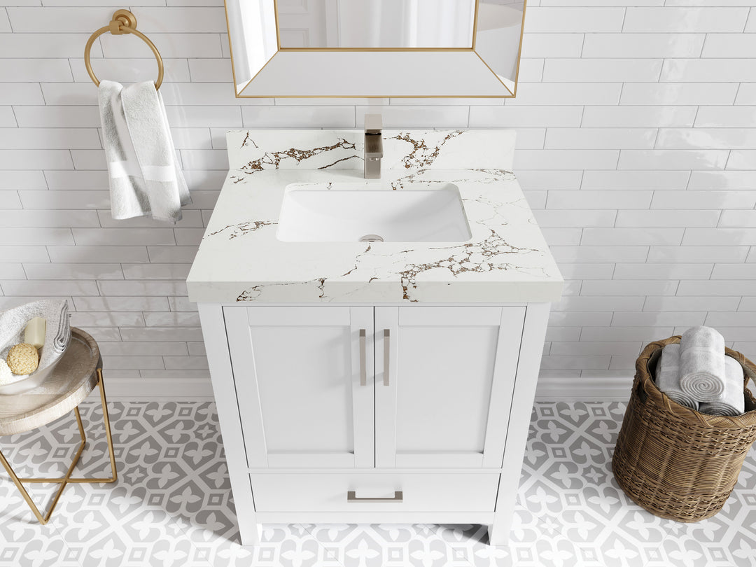 Malibu 30 in. W x 22 in. D Single Sink Bathroom Vanity