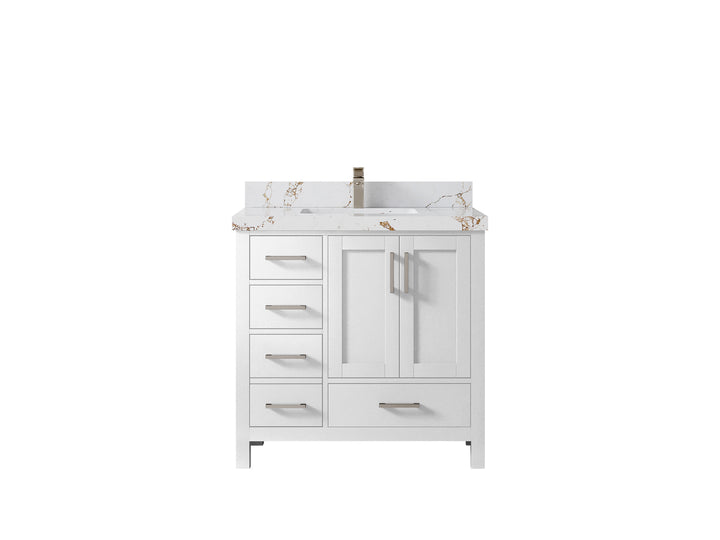 Malibu 36 in. W x 22 in. D Bathroom Vanity Center Sink 2 - photo 45
