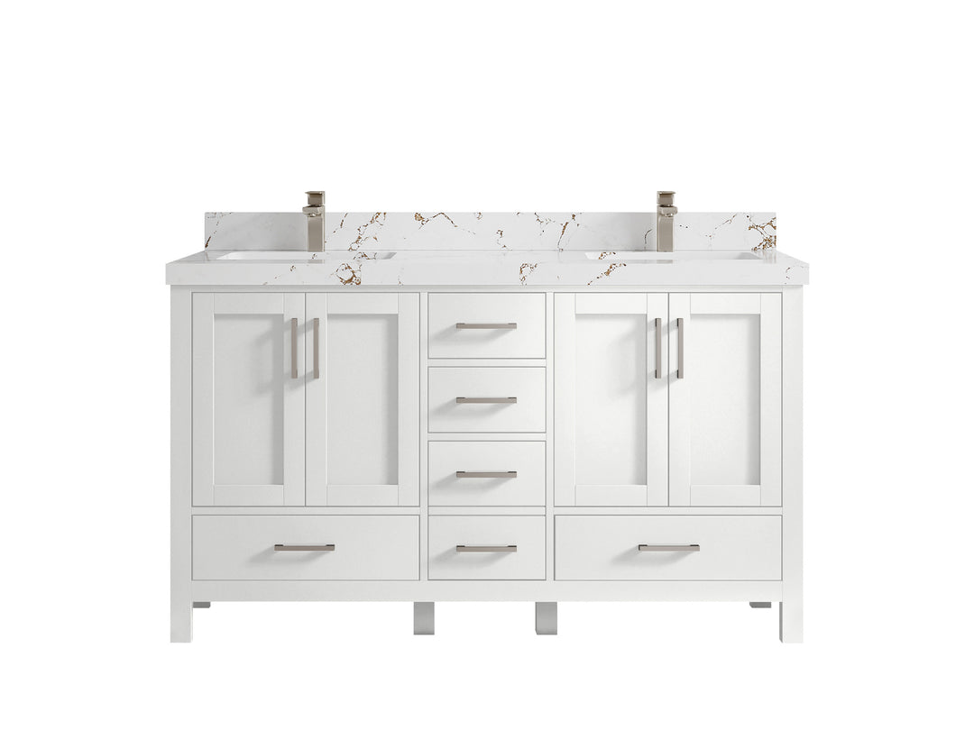 Malibu 60 in. W x 22 in. D Double Sink Bathroom Vanity