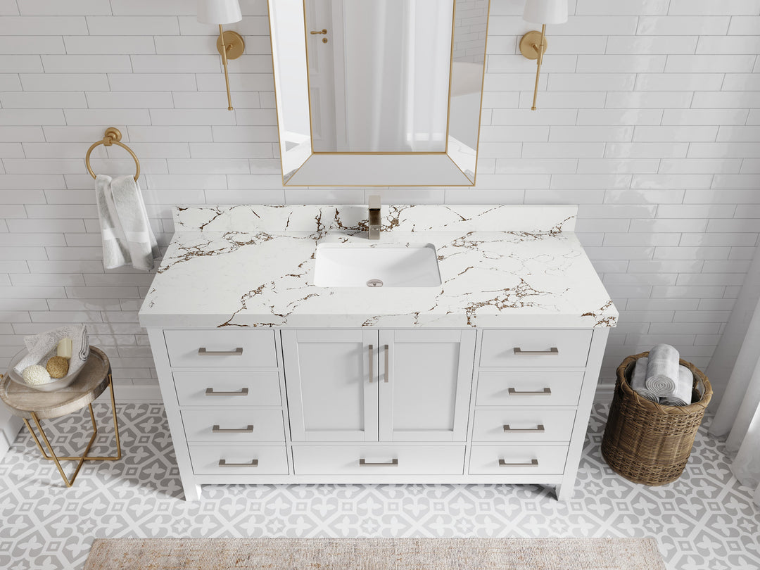 Malibu 60 in. W x 22 in. D Single Sink Bathroom Vanity