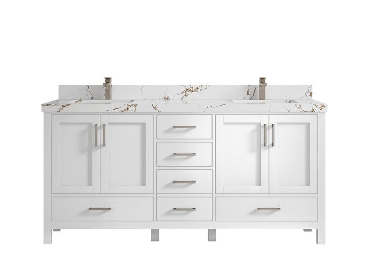 Malibu 72 in. W x 22 in. D Double Sink Bathroom Vanity - photo 37