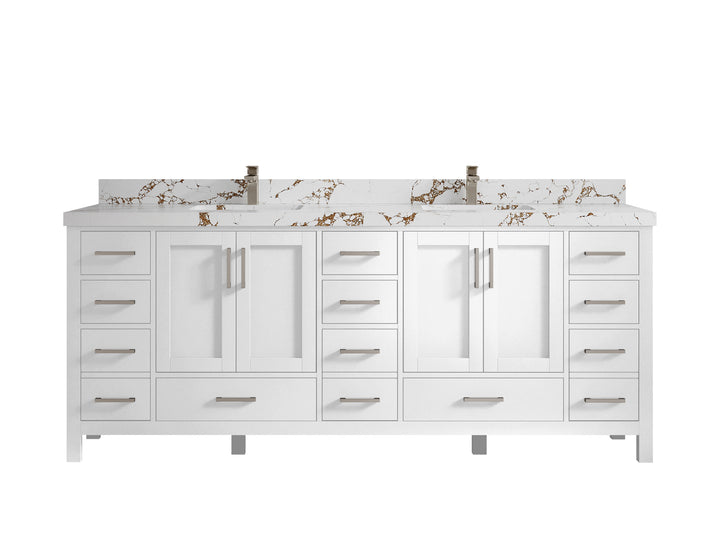 Malibu 84 in. W x 22 in. D Double Sink Bathroom Vanity - photo 37