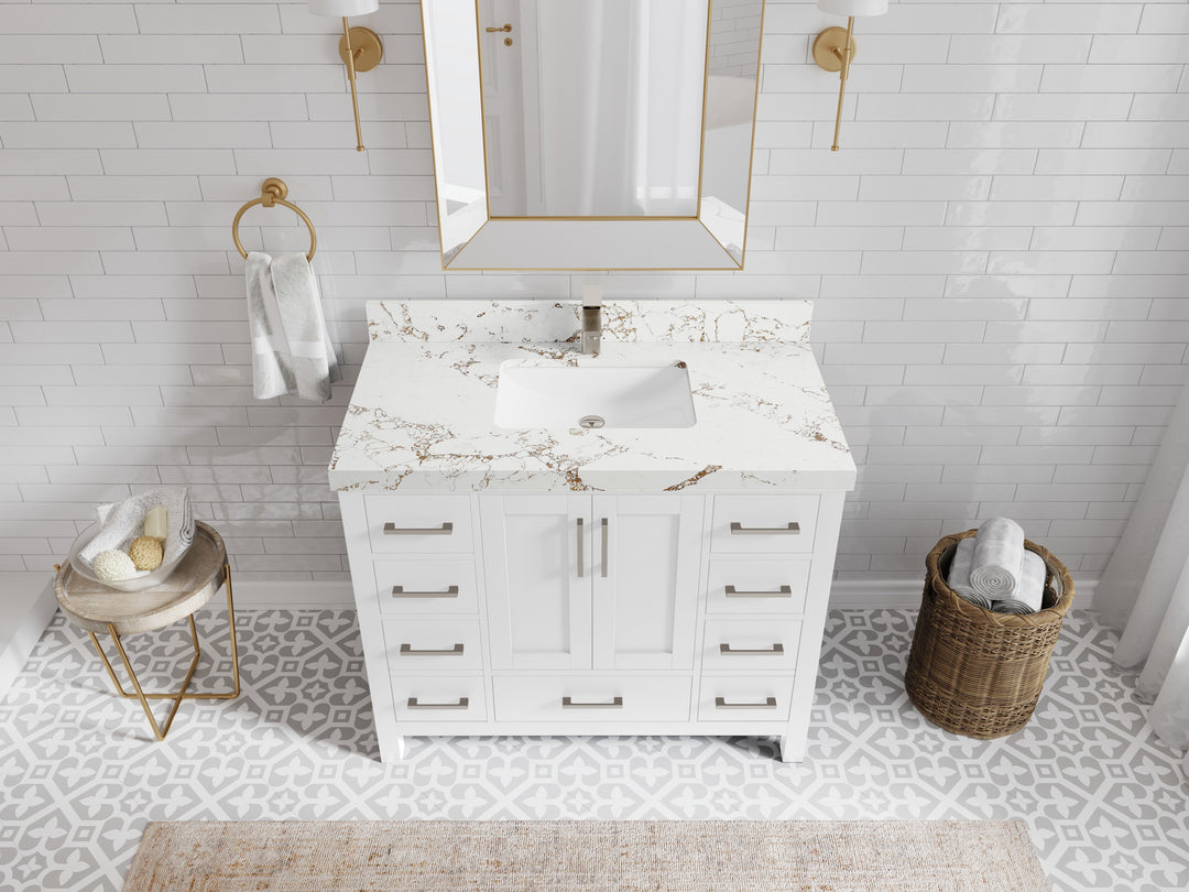 Malibu 42 in. W x 22 in. D Single Sink Bathroom Vanity