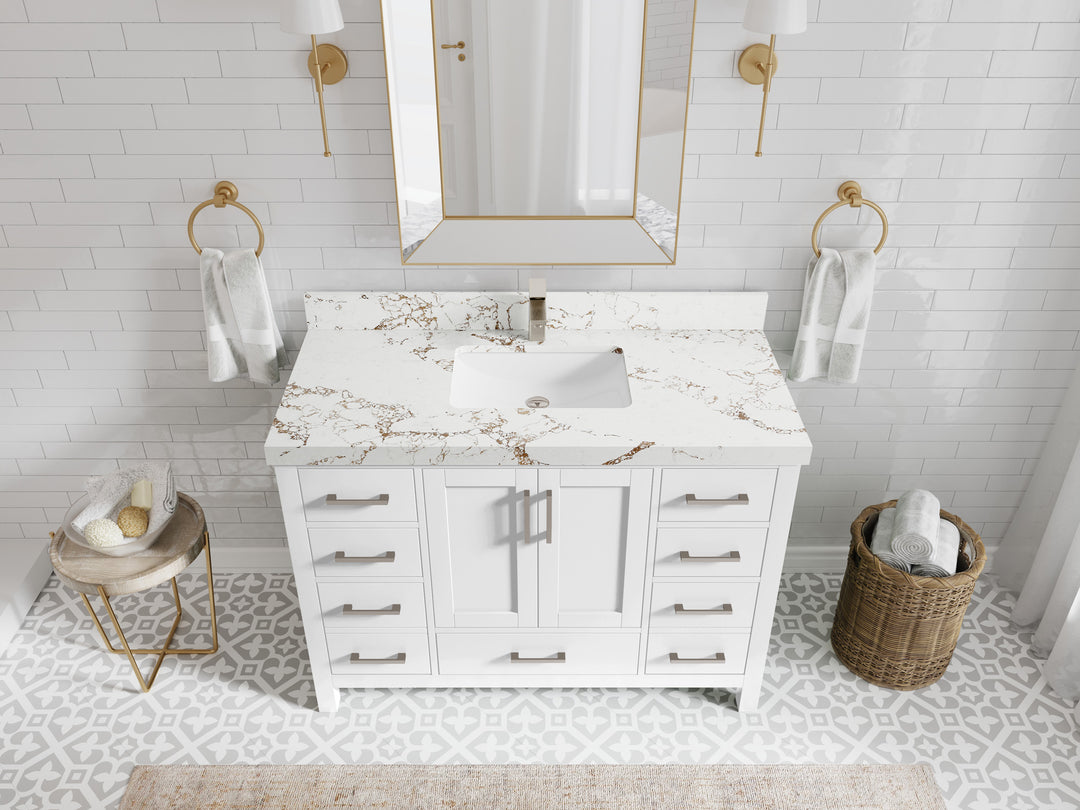 Malibu 48 in. W x 22 in. D Single Sink Bathroom Vanity