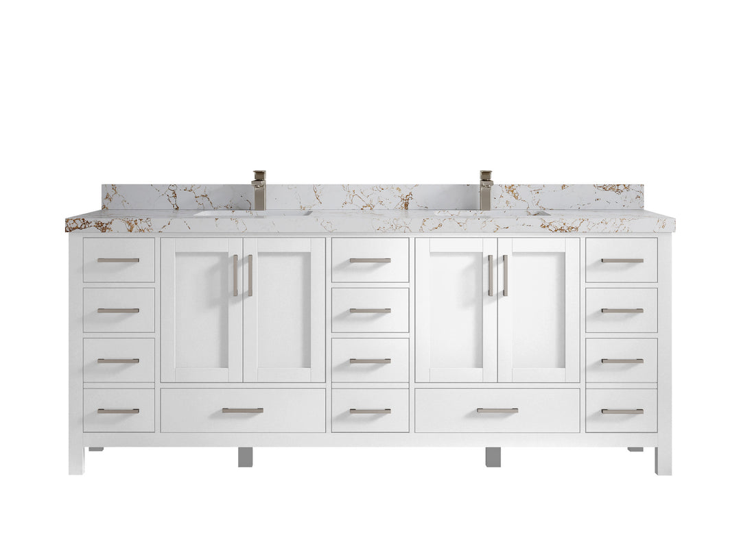 Malibu 84 in. W x 22 in. D Double Sink Bathroom Vanity