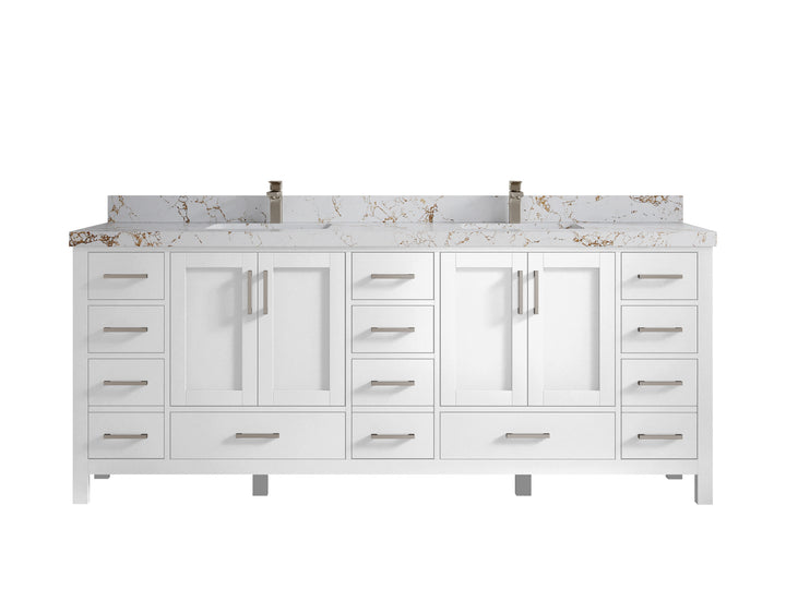 Malibu 84 in. W x 22 in. D Double Sink Bathroom Vanity - photo 39