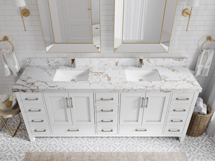 Malibu 84 in. W x 22 in. D Double Sink Bathroom Vanity - photo 38