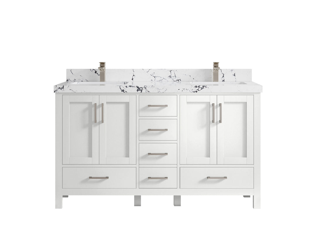 Malibu 60 in. W x 22 in. D Double Sink Bathroom Vanity