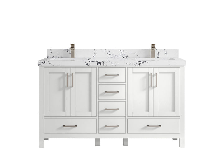 Malibu 60 in. W x 22 in. D Double Sink Bathroom Vanity - photo 41