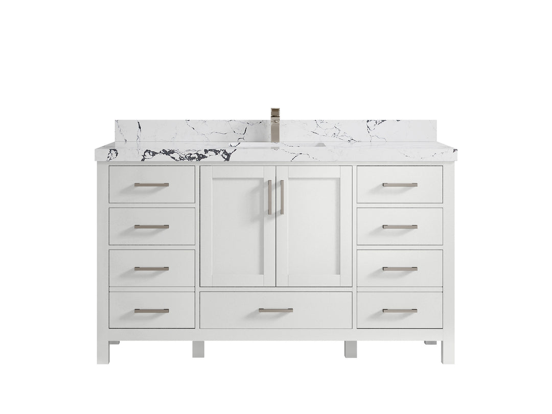 Malibu 60 in. W x 22 in. D Single Sink Bathroom Vanity