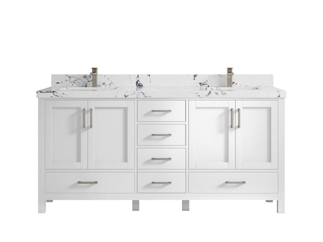 Malibu 72 in. W x 22 in. D Double Sink Bathroom Vanity