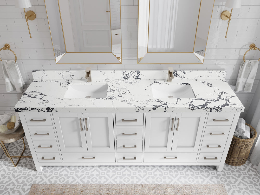 Malibu 84 in. W x 22 in. D Double Sink Bathroom Vanity
