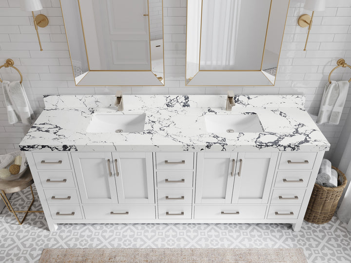 Malibu 84 in. W x 22 in. D Double Sink Bathroom Vanity - photo 40