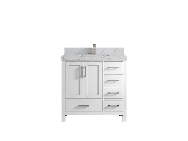 Malibu 36 in. W x 22 in. D Bathroom Vanity Center Sink - photo 43