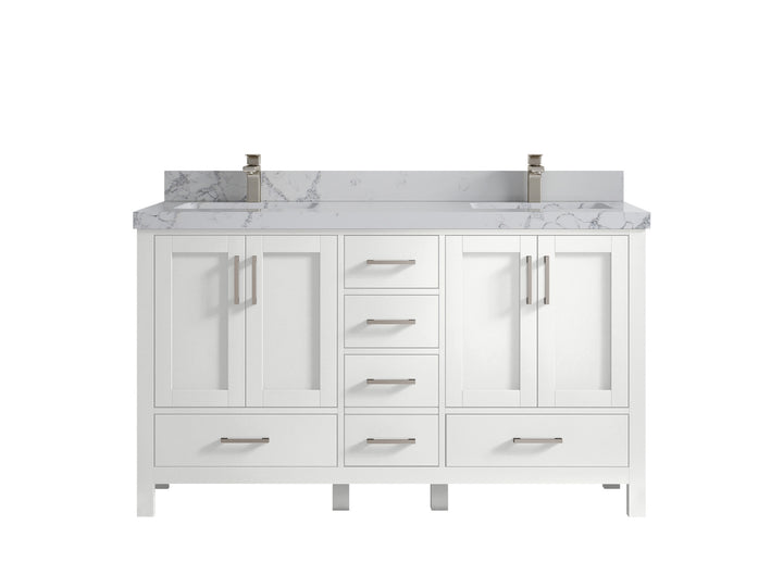 Malibu 60 in. W x 22 in. D Double Sink Bathroom Vanity - photo 43