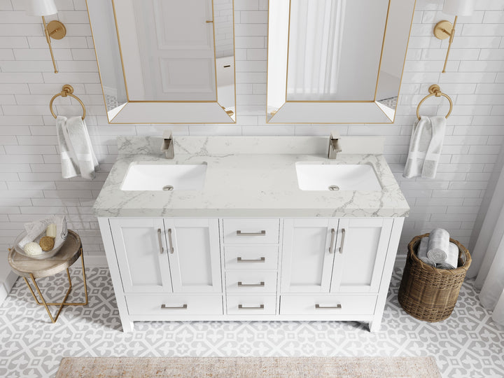 Malibu 60 in. W x 22 in. D Double Sink Bathroom Vanity - photo 42