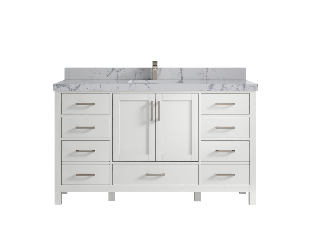 Malibu 60 in. W x 22 in. D Single Sink Bathroom Vanity