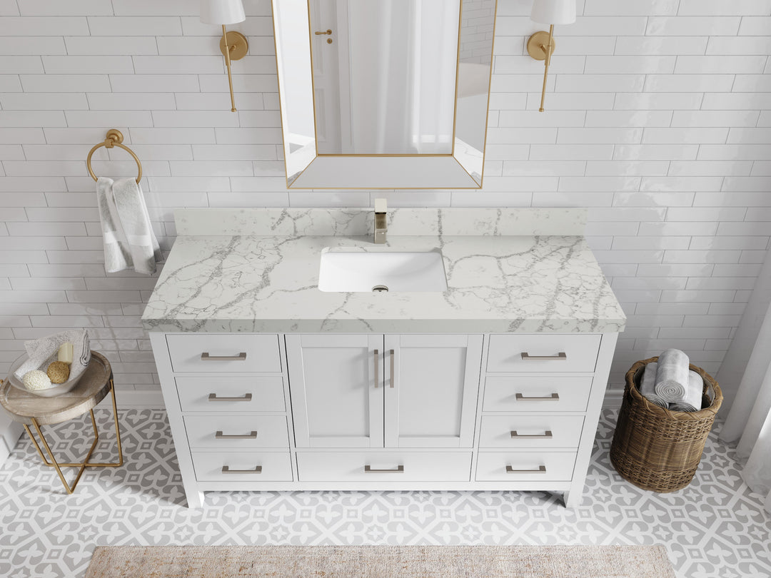 Malibu 60 in. W x 22 in. D Single Sink Bathroom Vanity