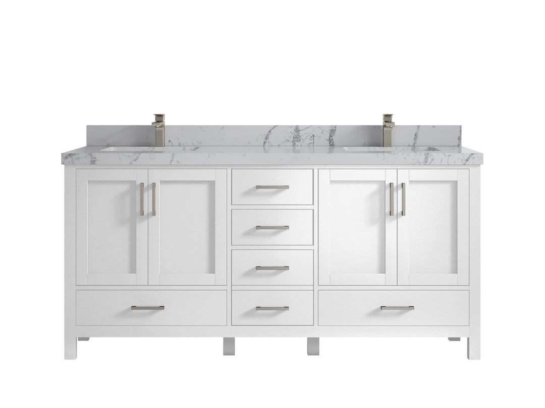 Malibu 72 in. W x 22 in. D Double Sink Bathroom Vanity