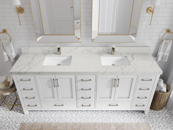 Malibu 84 in. W x 22 in. D Double Sink Bathroom Vanity - photo 42